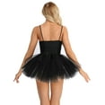 thumbnail image 3 of DPOIS Women's Shiny Sequins Swan Lake Ballet Dance Mesh Tutu Leotard Dress Black M, 3 of 7