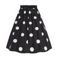 thumbnail image 5 of The Big Save of The Day kttectoa A-Line Retro Wide Hem Pleated Skirts Women's Clothing Polka Dot Graphic Skirts Elastic Mid Waist Mid-Length Skirt for Ladies Comfy Casual Daily Wear, 5 of 9