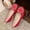 Hot Pink, variant on Women Casual Flats Shoes Fashion Spring Candy-Colored Work Shoes Color Toe Decorative Buckle Flat-Bottomed Large Size Cloth Shoes