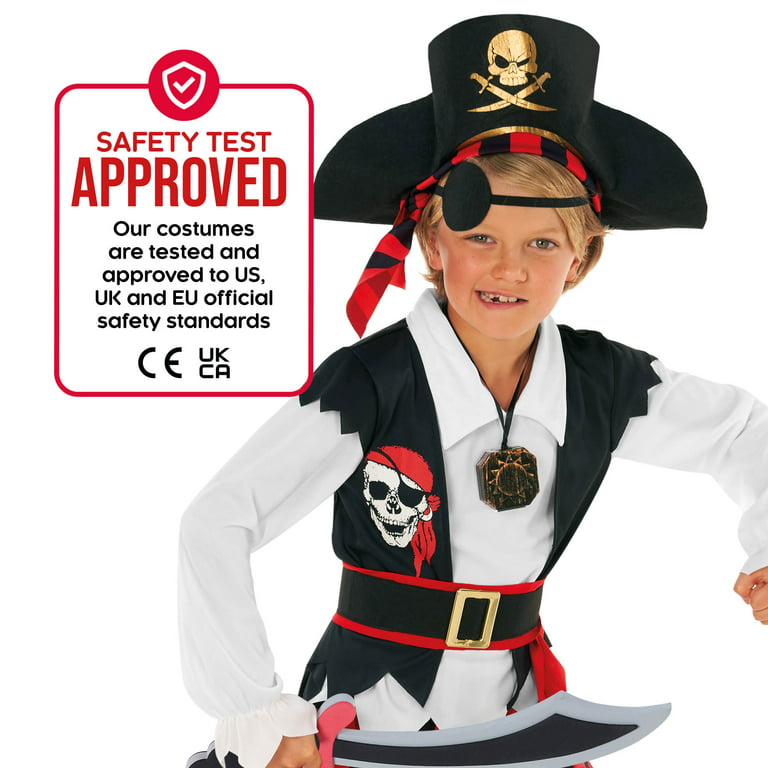 Morph Costumes Kids Pirate Costume Boys Pirate Costume Kids Red Pirate  Costume Toddler For Boys Girls S 