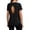 Black, variant on Backless Workout Athletic Shirts Short Sleeve Split Back Yoga Exercise Tops for Women Beige,XL