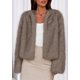 thumbnail image 2 of Abrigo PRETTYGARDEN 2025 de Piel Sintética Esponjosa Corto Taupe Talla L, 2 of 8