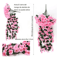 thumbnail image 2 of "2pcs Flores Artificial Wisteria Decoración Boda Hogar Fiesta Malubero, Rosa ", 2 of 5