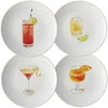 Rachael Ray Dinnerware Cocktails 4-Piece Stoneware Party Plate Set, Assorted
