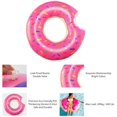 thumbnail image 2 of Donut Pool Floats Inflatable Adult Donut Raft Rings Swim Pool Party 90cm, Chocolate, 2 of 7