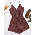 thumbnail image 5 of Combinaison Short à Bretelles Spaghetti Portefeuille à Imprimé Léopard pour Femme, Cami, 5 of 5