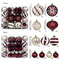 thumbnail image 2 of KUAZOU Christmas Ball Ornaments Set of 48 - 1.57" & 2.36" Christmas Ball Ornaments with Glitter Lines,Elegant Christmas Decorations for Tree Holiday Décor Wedding Party & Home(Wine), 2 of 5
