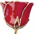thumbnail image 3 of 24k Gold Dipped Ruby Colored Lacquer Real Rose Valentine's Day Holiday Gift, 3 of 4