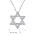 thumbnail image 4 of Bling Jewelry Womens Cubic Zirconia CZ Pave Judaica Star of David Pendant Necklace Sterling Silver, 4 of 5