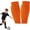 Orange, variant on Soccer Shin Guards for Youth, Honeycomb Protective Pads with Lightweight Design