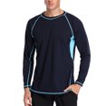 thumbnail image 4 of Long Sleeve Swim Shirts For Men UPF 50+ Sun Protection Rash Guard Loose Fit T-Shirts, 4 of 5