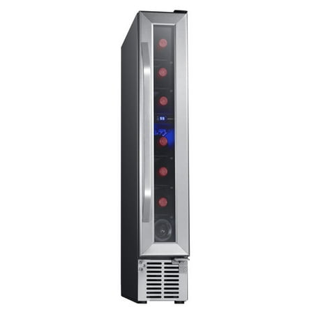 - EdgeStar 6-Inch 7 Bottle Built-In Wine Cooler - Stainless Steel/Black