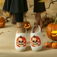 thumbnail image 2 of Shadoumai Halloween Slippers Pumpkin Slippers for Womens Mens Cute Comfy Bedroom Shoes,Home House Ladies Fuzzy Slipper,indoor Outdoor Memory Foam Slipper, 2 of 9