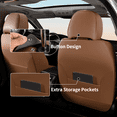 thumbnail image 5 of Florich Front Car Seat Covers, Breathable&Waterproof Faux Leather Seat Protectors, Automotive Interior Accessories Universal Fit Most Cars, Coffee, 5 of 5