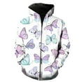 thumbnail image 1 of Sudadera con capucha y cremallera para hombre, diseño de mariposa de dibujos animados, estilo Harajuku, informal, de gran tamaño, genial, gran oferta 2024, divertida, de manga larga, estilo hip hop, p, 1 of 6