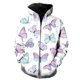 thumbnail image 1 of Sudadera con capucha y cremallera para hombre, diseño de mariposa de dibujos animados, manga larga, gran tamaño, estampado 3D, chaquetas con capucha, moda unisex, camisetas casuales, gran oferta 2024, 1 of 6