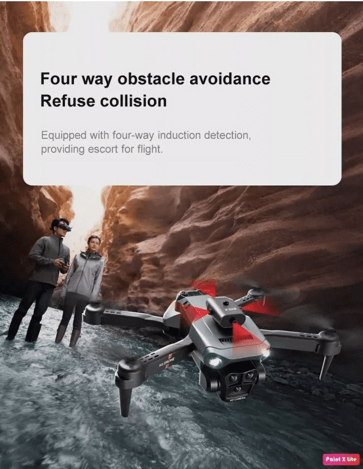 2024 New RC Drone With 4K Ultra HD Triple Camera, WiFi FPV Foldable Quadcopter +4 Battery,