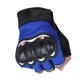 thumbnail image 2 of 1 par de guantes de motocicleta antideslizantes con protección para los nudillos, para ciclismo de carretera, carreras, medio dedo, color azul, 2 of 2
