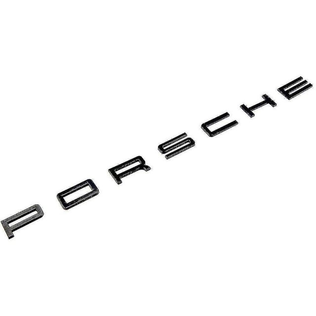 Emblema de la insignia del maletero trasero con letras en negro brillante para 911 Carrera Cayenne Turbo Gt3