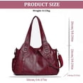 thumbnail image 4 of Sunyuer Vintage Hobo Bag for Women - Large Capacity Crossbody Shoulder Handbag with Multi Pockets, 3-Way Carry, Adjustable Strap, 4 of 7