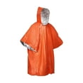 thumbnail image 2 of Abbracc 2 Pcs Poncho de Pluie d'Urgence pour Adultes Cape de Pluie Manteau de Pluie Film en Aluminium Réutilisable Orange, 2 of 9