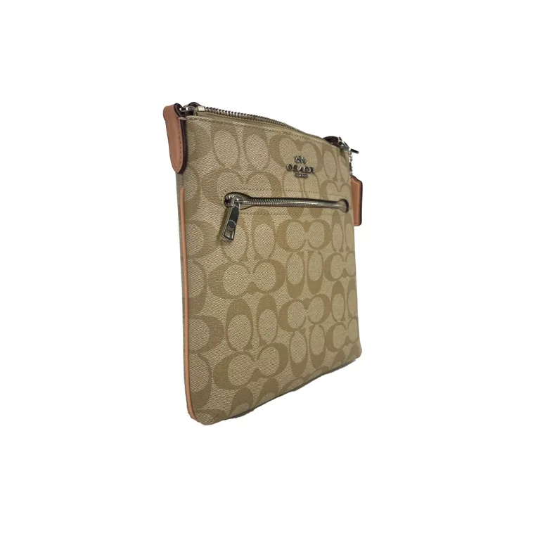 Coach Women's Mini Rowan File Top Zip Crossbody Bag in Signature