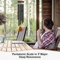 thumbnail image 5 of Wind Chime for Outside Deep Tone, 42 inch Large Wind Chimes, 6 Heavy Duty Tubes Aluminium Metal Extra Large Wind Chimes, Decoration for Garden, Patio, Yard, Gift for Mother's Day(Waterdrop), 5 of 5