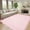 Pink, variant on Large Scalloped Area Rugs 9x12 Washable Modern Living Room Rug with Non-Slip Backing, Contemporary Low Pile Accent Carpet, Stain-Resistant Foldable Floor Cover for Dining Room, Beige