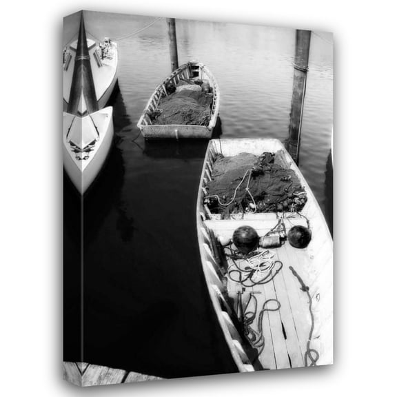 Alan Hausenflock 28x40 Gallery Wrapped Canvas Wall Art Titled - Skiffs I