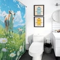 thumbnail image 5 of Farmhouse Highland Cow Funny Cattle And Flower Shower Curtain Modern Home Bathroom Bathtub Decor Waterproof Fabric with 12PCS Hooks, 5 of 8