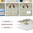 thumbnail image 4 of Yayeee Foldable Storage Basket for Shelves with Handles Waterproof Cloth Bins, Autumn Greenery, 4 of 7