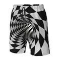 thumbnail image 5 of Disketp Men'S Swim Trunks Hawaiian Breathable Surf Beach Swimsuits Mesh Lining Beach Shorts With Pockets-3d Vortex Illusion, 5 of 9