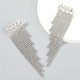 thumbnail image 1 of Borla larga Diamante de imitación completo, Pendientes colgantes, Moda / Pendientes de moda para mujer Pendiente para damas de plata Yinane Pendientes largos de borla, 1 of 6
