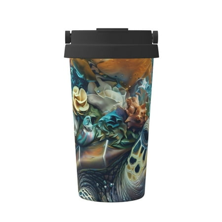 

Junzan Colorful Plant Turtle for Stainless Steel Vacuum Insulated Tumbler - Reusable Insulated Cold Brew Iced Coffee Cup Thermos -Gifts for Women Men Him Her