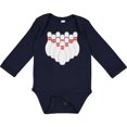 thumbnail image 3 of Inktastic Ten Pins for Bowling Boys or Girls Long Sleeve Baby Bodysuit, 3 of 5
