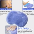 thumbnail image 5 of 2 PCS Shower Foot & Back Scrubber Mat Hands Free Foot Massager Mat with Non-Slip Suction Cups, Wall Mounted Silicone Bathroom Wash Foot Pad Exfoliating Dead Skin Foot Brush (Grey & Purple), 5 of 7