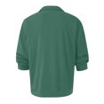 thumbnail image 4 of Mens Knit Polo Sweaters Long Sleeve Polo Lightweight Casual Button Dress Collar Pullover Cozy Sweaters Green 4XL, 4 of 4