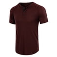 thumbnail image 2 of Floenr Mens T Shirts,Men's Plus Size Shirts Solid Color Short Sleeve T-Shirts Button-Up Shirts, 2 of 4
