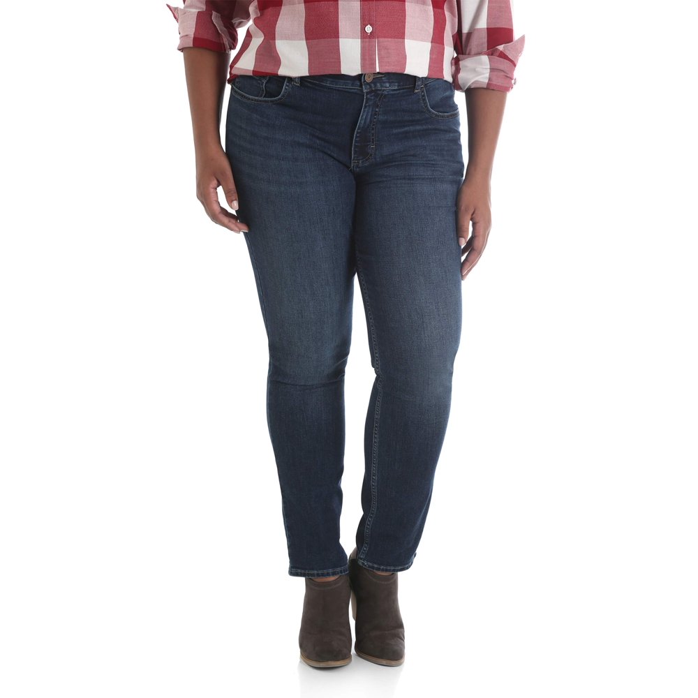 riders by lee women's mid rise straight jean