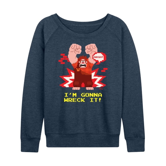 Disney Wreck It Ralph - I'm Gonna Wreck It - Women's Lightweight French Terry Long Sleeve Shirt