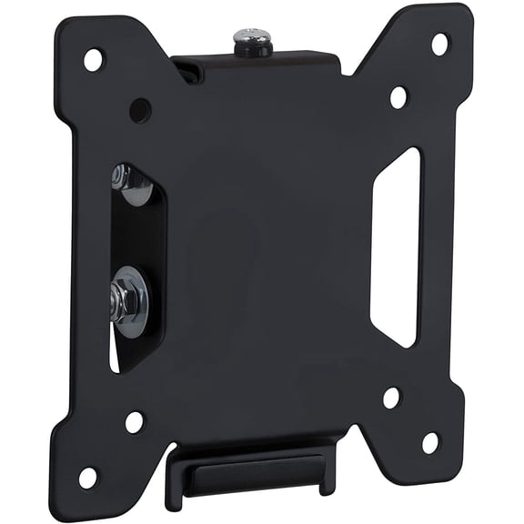 Tilting TV Wall Mount Bracket for Small TV and Computer Monitors, Low-Profile Design with Quick Release Function, Fits 24, 27, 30 and 32 Inch Screens Up to VESA 100, 44 Lbs Capacity, Black