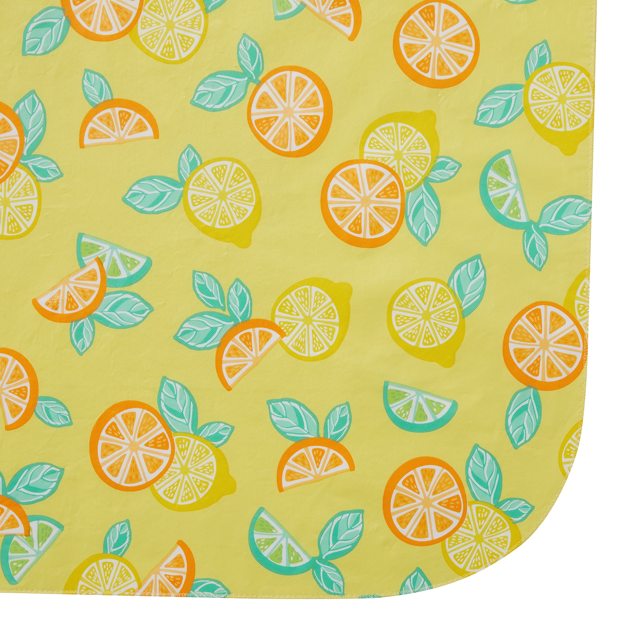 Mainstays Yellow Citrus PEVA Tablecloth, Spring & Summer, 60"W x 84"L Rectangle, for Outdoor and Indoor