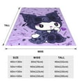 thumbnail image 4 of Sanrio Kuromi Throw Blanket Soft Plush Cozy Sofa Blanket Lightweight Fleece Blankets for Sofa Bed Travel 40"x30", 4 of 8