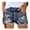 Blue, variant on Jean Shorts for Women High Waisted Women's Denim Shorts Stretchy Bermuda Shorts Ripped Rolled Vintage Patch Pocket Jeans Shorts Jorts Women,XXXL