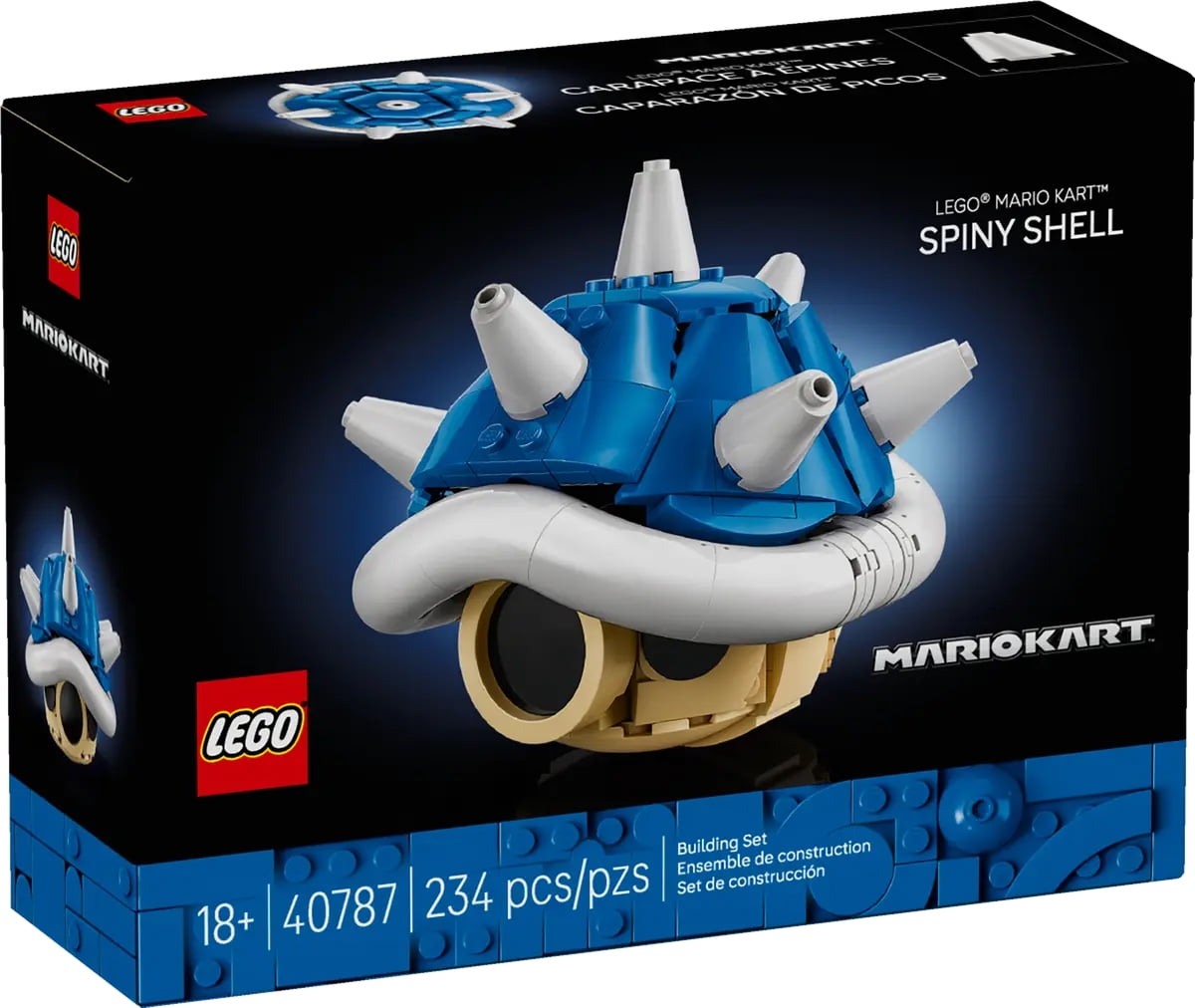 LEGO Super Mario Mario Kart Spiny Shell Collectible Blue Shell – 40787 (234pcs), Exclusive Display Model for Fans and Gamers