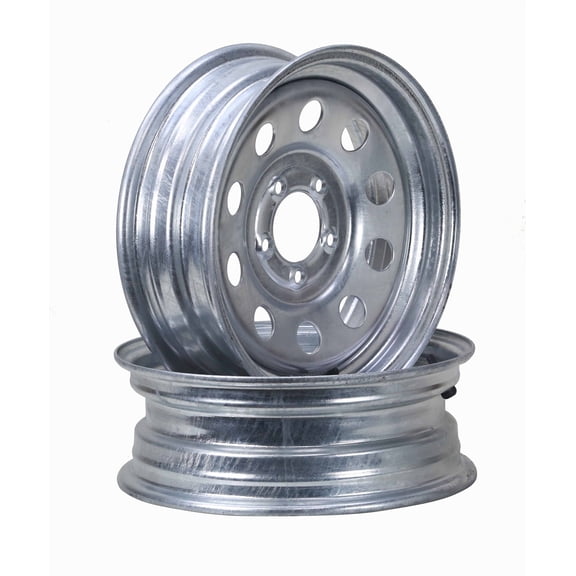 LIBRA 15 x 5 Trailer Wheels 5 Lug on 4.5" Bolt Pattern Galvanized Mod, Set 2-17021