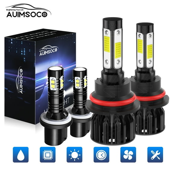 LED Headlights 6000K 9004 880 Combo  For Chevrolet	Venture 1998 2001, 4000LM Super White High Low Bulbs Fog Light Bulbs Kit, Non-polarity 300% Brighter Easy Install, 4x