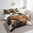 thumbnail image 3 of Homewish Highland Cow 7pcs Bedding Comforter Set for Children Teens,Animal Print Queen Bedding Sets Super Cozy,Farmhouse Animal Queen Sheet Sets,Breathable Home Decor,Reversible, 3 of 8