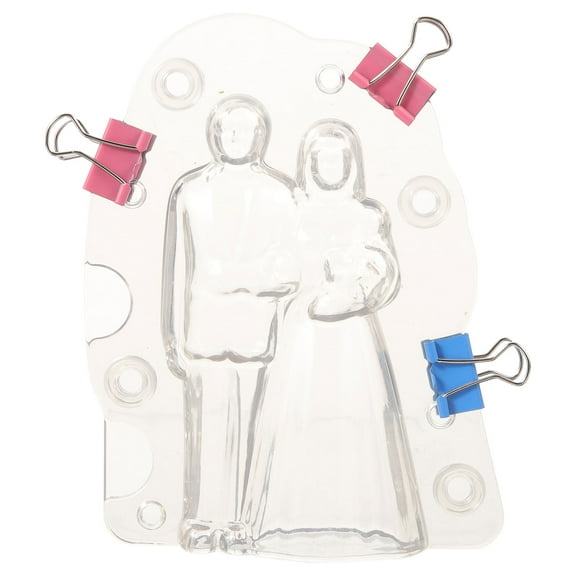 3d Wedding Show Chocolate Mold Acrylic Cake Food Molds Pudding Couple Topper Kitchen Supplies Mousse Making