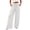 White, variant on Maplenight Cotton Linen Wide Leg Pants for Women Drawstring Elastic Waist Palazzo Pants Side Pockets Lightweight Travel Beach Casual Lounge Trousers